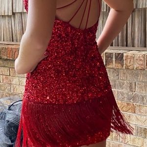 Stunning Red Sequence Dress
